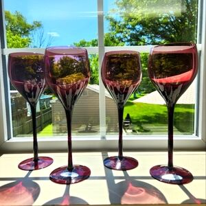 Pier 1 Amethyst Wine Glasses